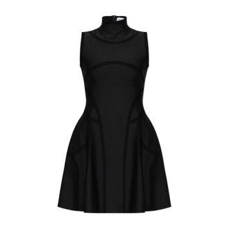 Alexander McQueen Fitted Dress - Dames - Jurken - Zwart - Maat: M Viscose