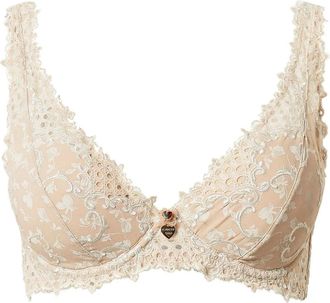 Twin-Set embroidered lace bralette - Neutrals