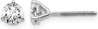 Diamond2Deal 14k Gold 2/3 ct Round Lab Grown Diamond Stud Earrings Screw Back VS Clarity, D-E Color