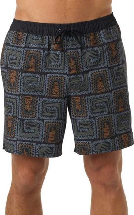 O'Neill Hermosa Swim Trunks in Black at Nordstrom, Size Xx-Large