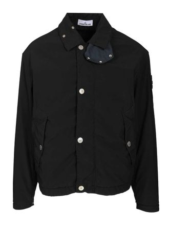 Stone Island Coach Jacket With Hood Giacche Blu-Uomo