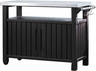 Keter Mesa De Jard&iacute;n Multifuncional Para Barbacoa Unity Xl Look Madera Keter