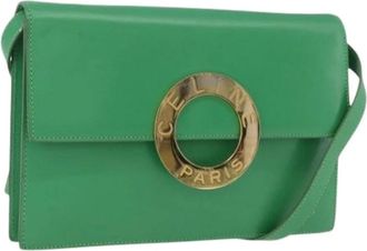 Celine Pre-owned Cross Body Bags, female, Green, Size: ONE SIZE Pre-owned Vintage Shoulder Bag