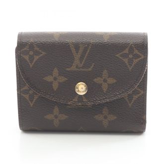 Louis Vuitton Brown Coated Canvas Wallet (Tri-Fold) (Pre-Owned)