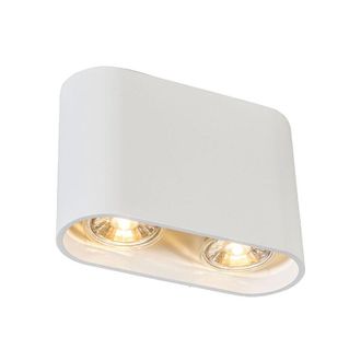 QAZQA Modern Surface-Mounted Spotlight White 2-Lights GU10 50mm - Ronda