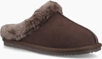 Hush Puppies Womens Hush Puppies Amara Suede Womens Chocolate Slippers - Brown - Size: 8