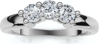 Pompeii3 Curved Womens Diamond Wedding Ring 14k Gold Lab Grown