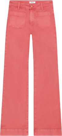Wrangler Schlagjeans WRANGLER WRANGLER Jeans Flare, Damen, Gr. 28, L&auml;nge 32, rot, Obermaterial: 99% Baumwolle CO. 1% Elasthan EL., Jeans Schlagjeans
