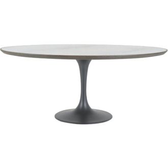Signature Tavolo da pranzo ovale in marmo bianco L180 cm - TULIPE