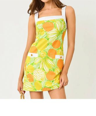 Lilly Pulitzer Duffy Shift Dress In Island Palm Oversized Zesty