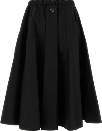 Prada Womens Skirt Black Nylon