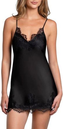 In Bloom by Jonquil Britney Lace Trim Chemise in Black at Nordstrom, Size X-Large