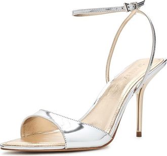Schutz Elodie Buckle Womens Sandals Silver : 10.5 M, Leather