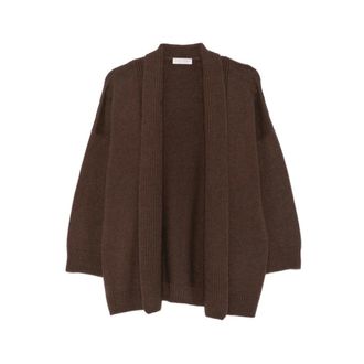 Le Tricot Perugia cardigan aperto sul davanti - - Knitwear - Donna - Marrone - S