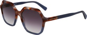 Longchamp LO760S N 261 Brown Grey Havana/Azure 56/17/140 Womens Sunglasses