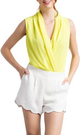 Wishlist Layered Surplice V-Neck Bodysuit in Neon Yellow at Nordstrom Rack, Size Medium