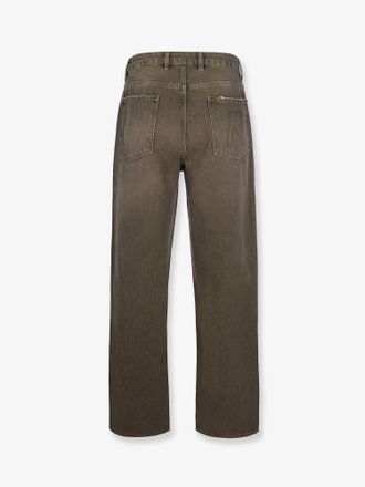 Represent Mens Jeans With Rewashed Effect - Brown Cotton