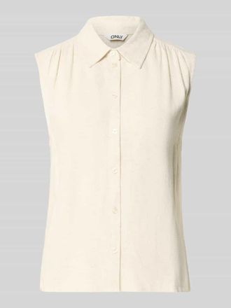 Only Regular Fit Leinenbluse ohne &Auml;rmel Modell SIESTA in Sand, Gr&ouml;&szlig;e XL