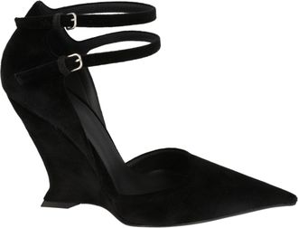 Ferragamo Vidya X5 Velvet Wedge Pumps