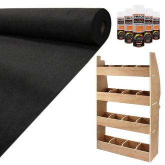 MonsterShop 11sqm Black Van Lining & Citroen Berlingo Racking Unit