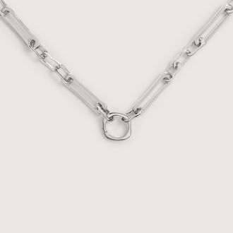 Monica Vinader Sterling Silver MV Alta Duo Charm Necklace