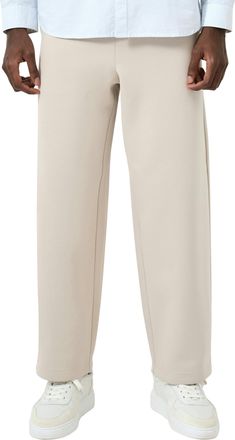 QS by s.Oliver Sweathose QS, Herren, Gr. XXL, N-Gr, ecru, Sweatware, Obermaterial: 67% Polyester, 33% Baumwolle, unifarben, loose fit lang, Hosen Sweathose, mit Gumm