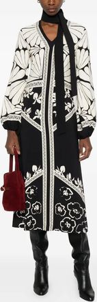 Raquel Diniz Jurk met bloemenprint - Zwart