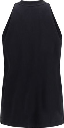 Darkpark Womens Milla Cut-Out Cotton Tank Top Black Cotton; Elastane