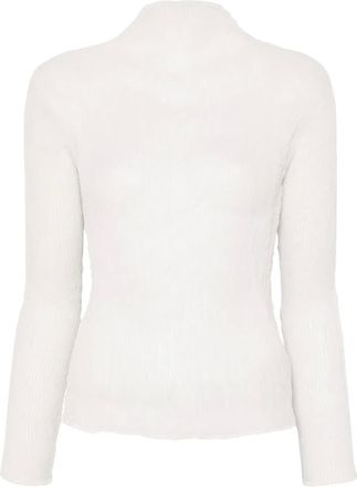 Issey Miyake Top in chiffon - Bianco