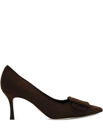 Manolo Blahnik Maysale pumps met hak - Bruin