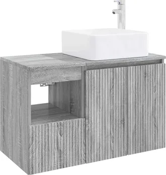 vidaXL Juego De Muebles De Ba&ntilde;o 2 Uds. Sonoma Gris Vidaxl