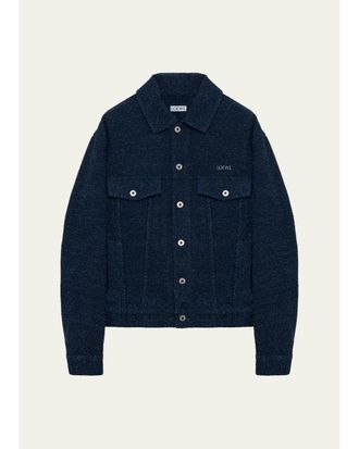Loewe Mens Textured Trucker Jacket
