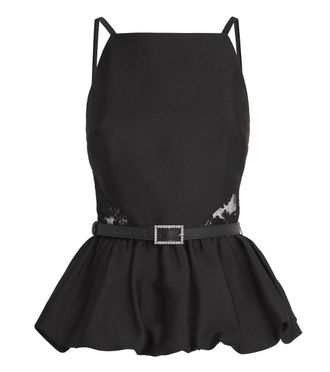 Self Portrait Self-Portrait Taffeta Peplum Top Size S