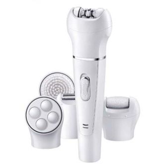 Trade Shop Cepillo Depilador Masajeador Elimina Callos 5 En 1 Marrones Bs-2199