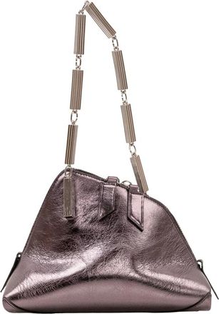 The Attico Tassen, Dames, Grijs, ONE Size, Zachte Gekreukelde Clutch