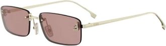 Fendi Sunglasses, unisex, Yellow, Size: 54 MM First Crystal Sunglasses