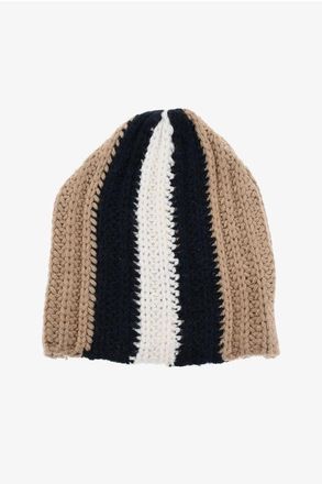Dsquared2 Wool Blend Beanie with Contrasting Detail size One Size