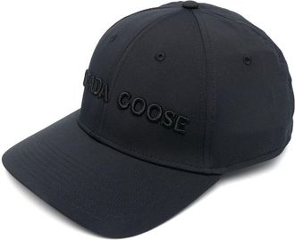 Canada Goose embroidered-logo flat-peak cap - men - Polyester/Polyester/Spandex/Elastane - S/M - Black