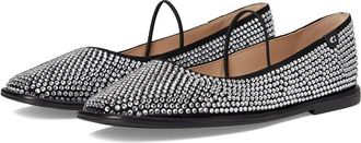 Coach Emilia Mary Jane With Crystal Womens Flat Shoes Black : 7.5 B - Medium, Leather/Rubber/Suede