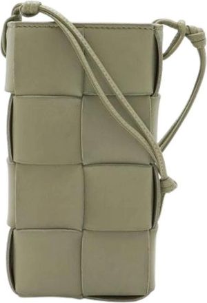 Bottega Veneta Pre-owned Leather Cassette Maxi Intrecciato Shoulder Bag - Dames - Vintage Schoudertas - Groen - ONE Size - Leer - Vintage