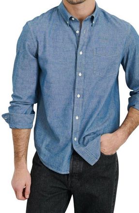 Alex Mill Mill Washed Chambray Button-Down Shirt in Chambray Rinse Wash at Nordstrom, Size Xx-Large
