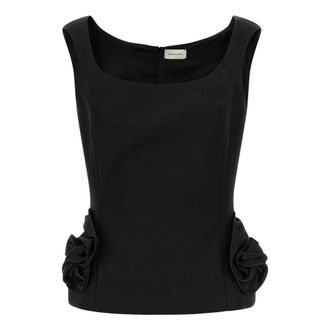 Magda Butrym Sleeveless Tops, female, Black, XS, Blouse 11 Silk-blend Top