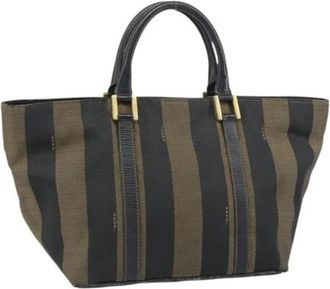 Fendi Pre-owned Tote Bags, female, Multicolor, Size: ONE SIZE Pre-owned Vintage Canvas Tote Bag