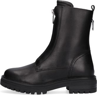 Omoda Schoenen, Dames, Zwart, 43 EU, Leer, Trendy Hoge Enkelboots Lpmonk-04