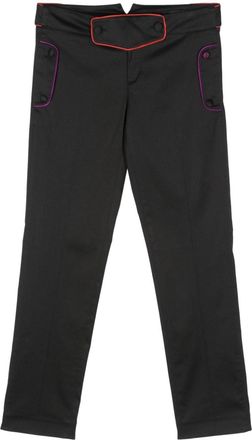 Gucci 2000s slim-cut trousers - women - Cotton/Elastane - 38 - Black