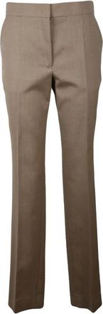 Jil Sander Sigaretta Slim-fit Broek - Dames - Wijde Broeken - Beige - 2XS - Wol - Broeken