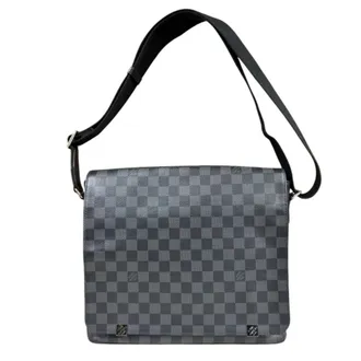 Louis Vuitton Damier Graphite Black Gray Damier Graphite Shoulder Bag (Pre-Owned)