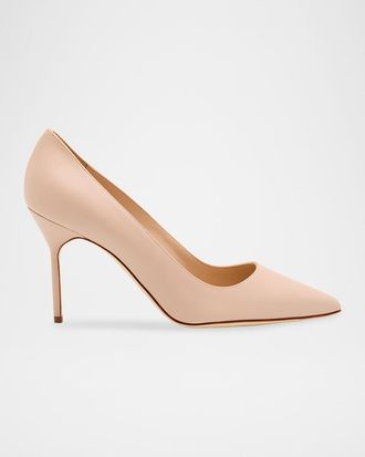 Manolo Blahnik 90mm BB Leather Pumps