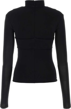 AMBUSH Womens Cutout Viscose Top Black Elastane T-shirts