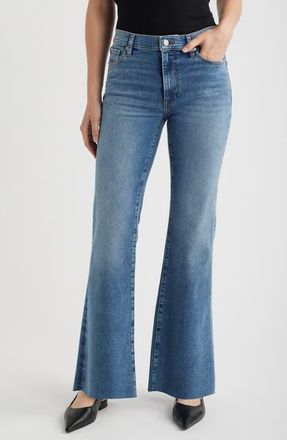 Frame Denim The Icon Raw Hem Flare Jeans in Gossamer Raw After at Nordstrom, Size 26